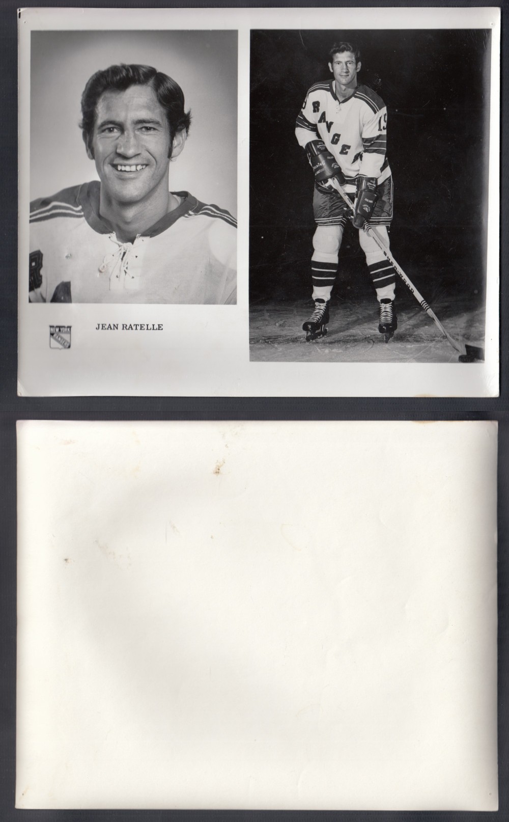 1960'S NEW YORK RANGERS MEDIA PHOTO J. RATELLE photo 1960'S NEW YORK RANGERS MEDIA PHOTO J. RATELLE photo