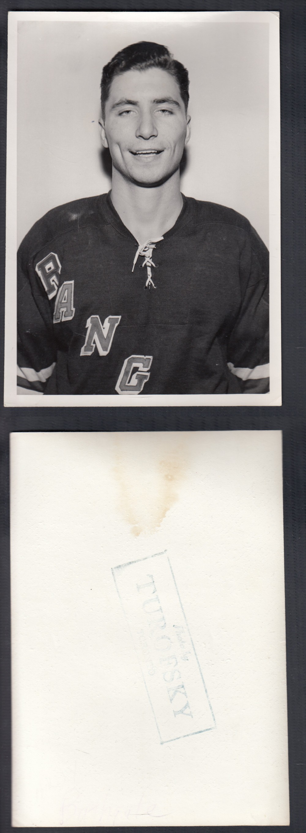 1950'S NEW YORK RANGERS MEDIA PHOTO A. BATHGATE photo 1950'S NEW YORK RANGERS MEDIA PHOTO A. BATHGATE photo