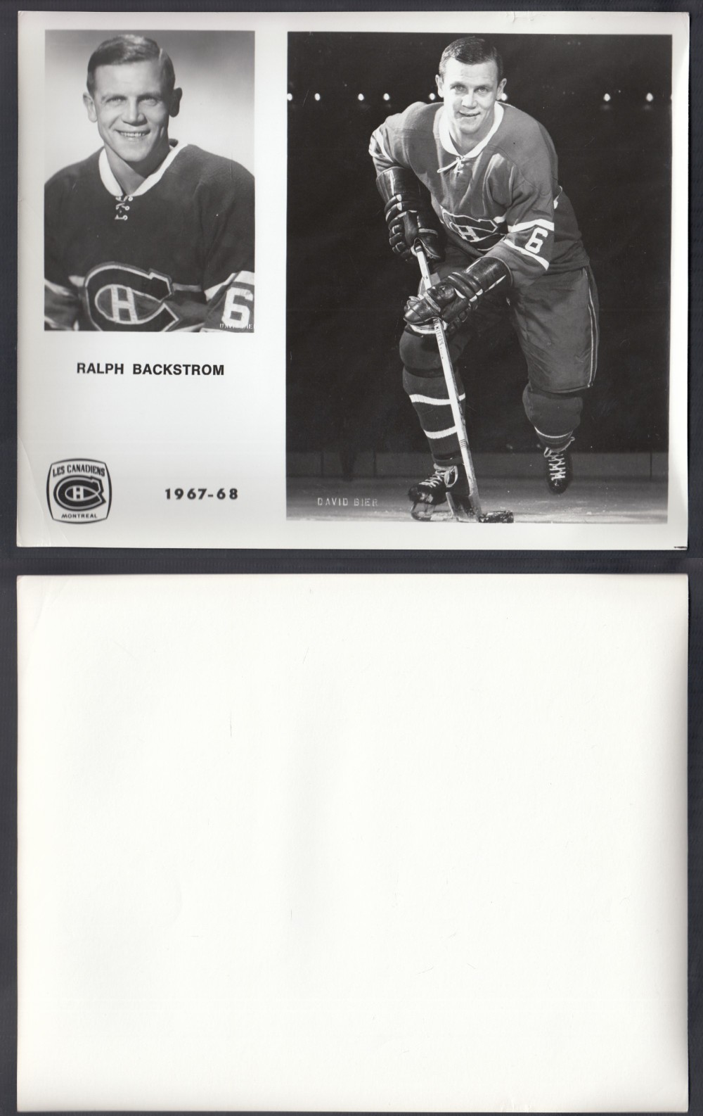 1967-68 MONTREAL CANADIENS MEDIA PHOTO R. BACKSTROM photo 1967-68 MONTREAL CANADIENS MEDIA PHOTO R. BACKSTROM photo