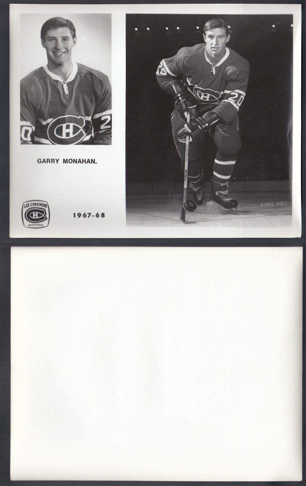 1967-68 MONTREAL CANADIENS MEDIA PHOTO G. MONAHAN photo 1967-68 MONTREAL CANADIENS MEDIA PHOTO G. MONAHAN photo