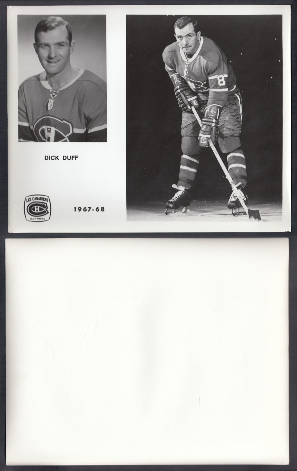 1967-68 MONTREAL CANADIENS MEDIA PHOTO D. DUFF photo 1967-68 MONTREAL CANADIENS MEDIA PHOTO D. DUFF photo
