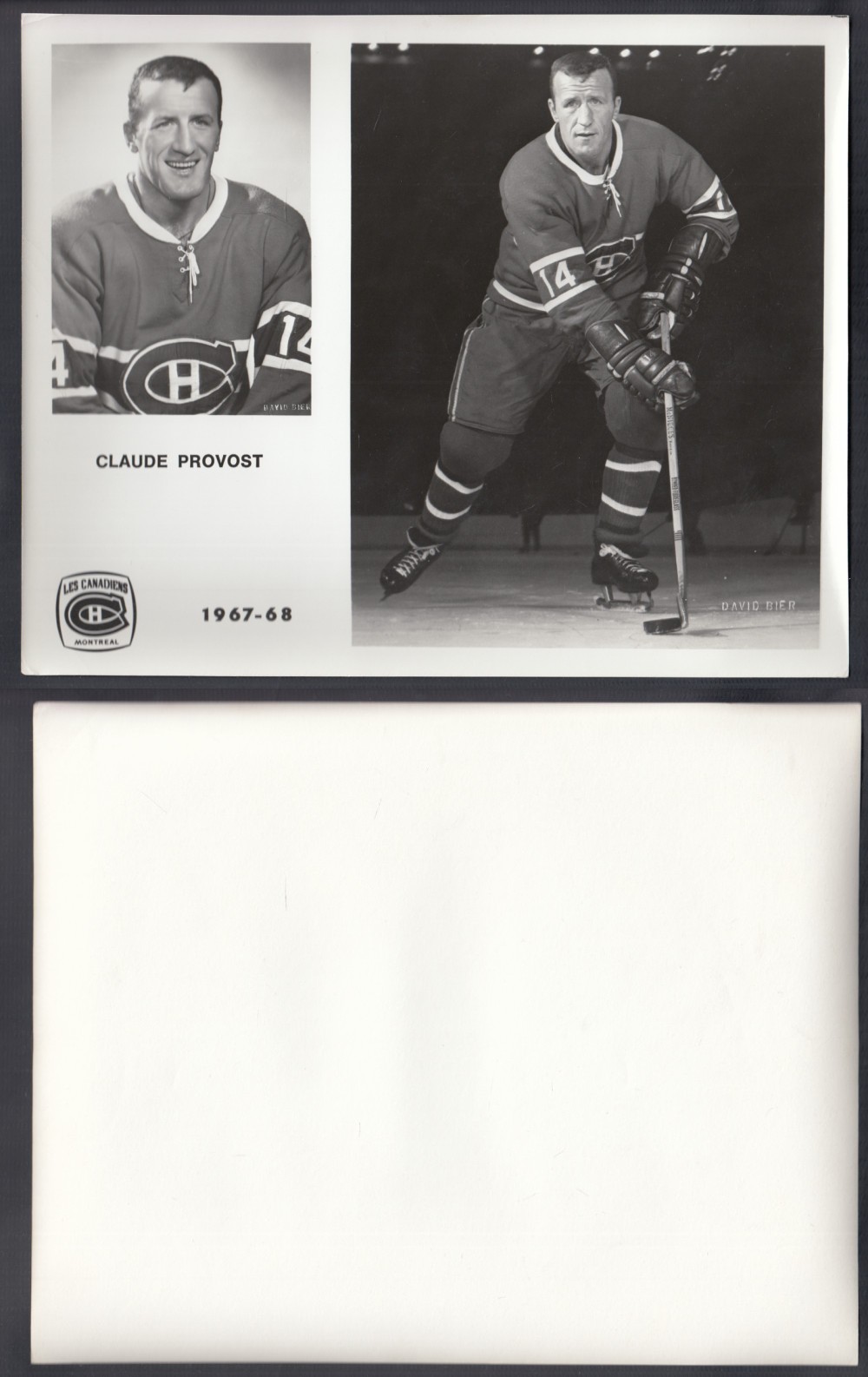 1967-68 MONTREAL CANADIENS MEDIA PHOTO C. PROVOST photo 1967-68 MONTREAL CANADIENS MEDIA PHOTO C. PROVOST photo