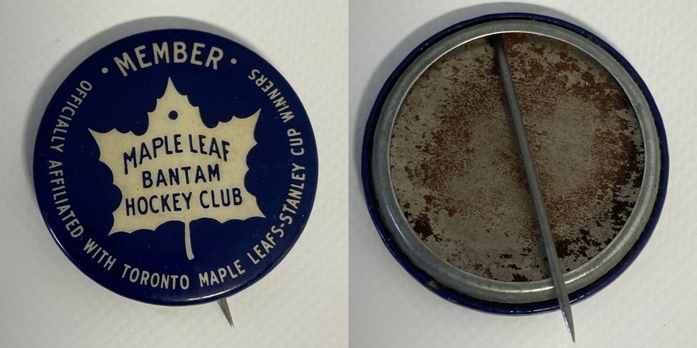1945-54 QUAKER OATS TORONTO MAPLE LEAFS PIN BACK photo 1945-54 QUAKER OATS TORONTO MAPLE LEAFS PIN BACK photo