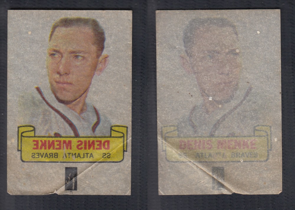 1966 TOPPS RUB-OFFS D. MENKE photo 1966 TOPPS RUB-OFFS D. MENKE photo
