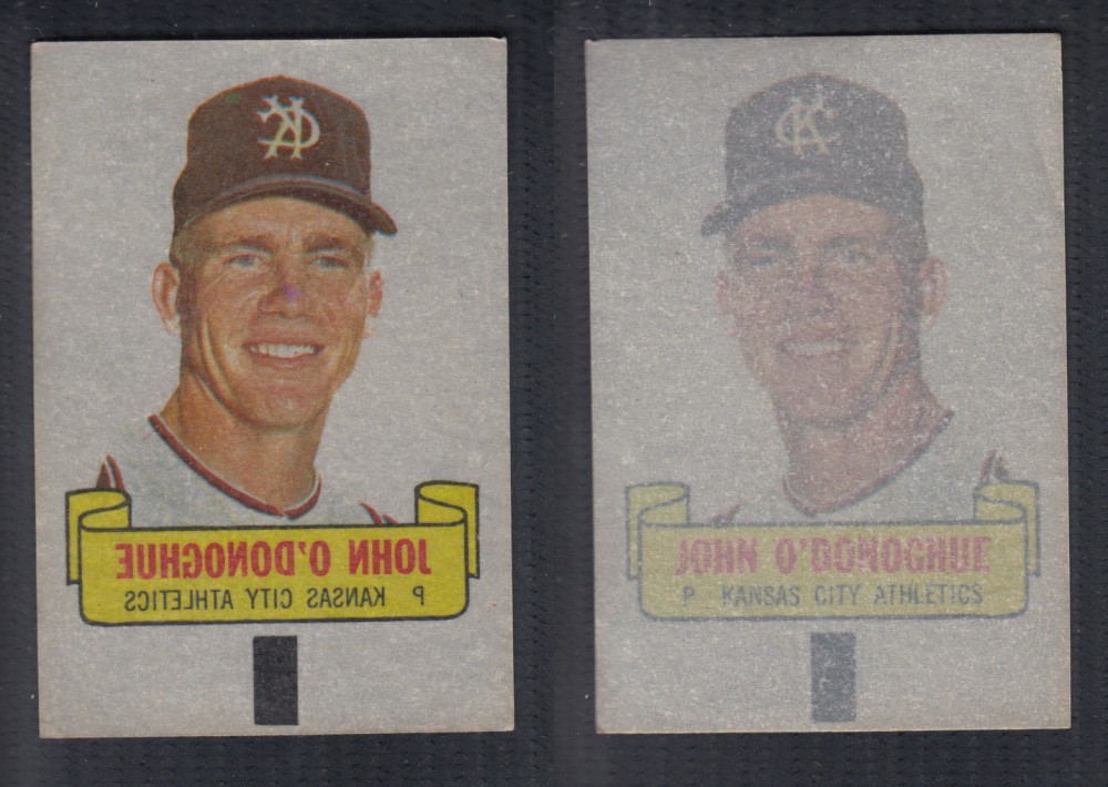 1966 TOPPS RUB-OFFS J. O'DONOGHUE photo 1966 TOPPS RUB-OFFS J. O'DONOGHUE photo