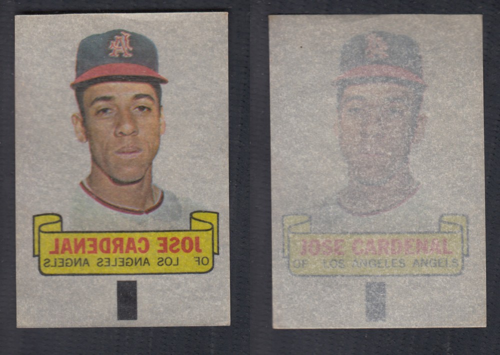 1966 TOPPS RUB-OFFS J. CARDENAL photo 1966 TOPPS RUB-OFFS J. CARDENAL photo