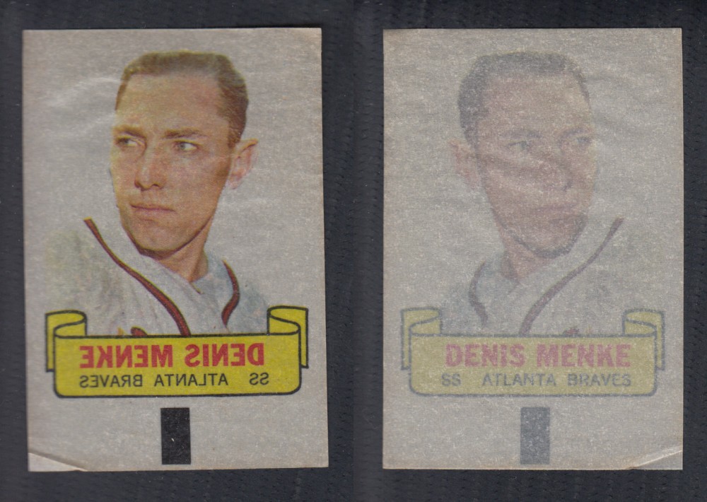 1966 TOPPS RUB-OFFS D. MENKE photo 1966 TOPPS RUB-OFFS D. MENKE photo