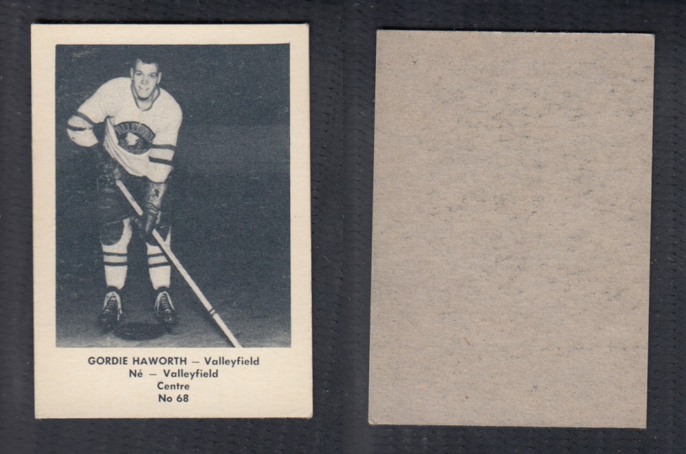 1952-53 LAVAL DAIRY UPDATE HOCKEY CARD #68 G. HAWORTH photo 1952-53 LAVAL DAIRY UPDATE HOCKEY CARD #68 G. HAWORTH photo