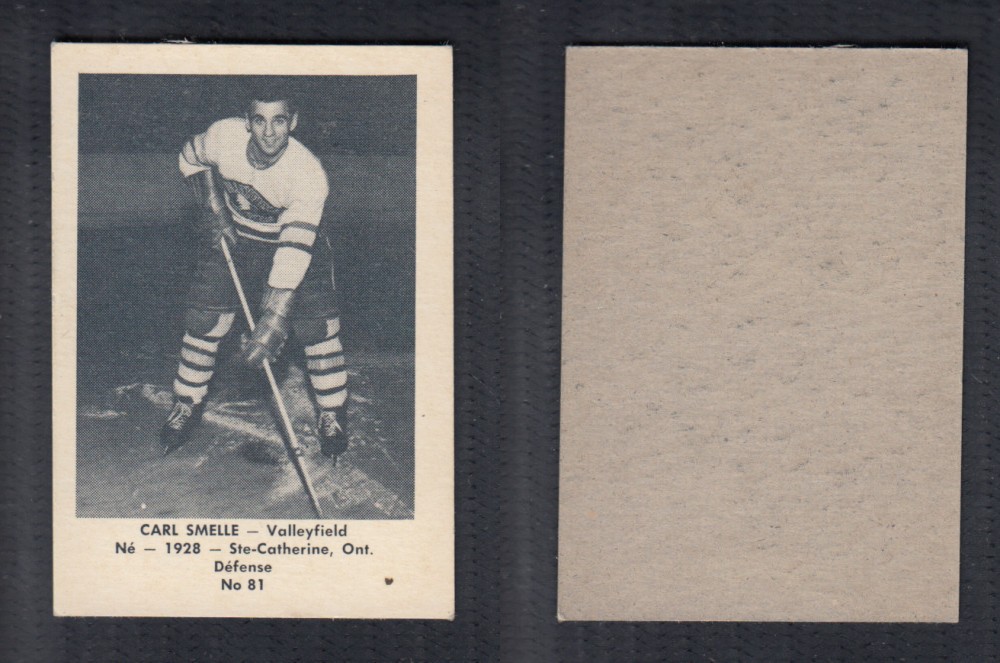 1952-53 LAVAL DAIRY UPDATE HOCKEY CARD #81 C. SMELLE photo 1952-53 LAVAL DAIRY UPDATE HOCKEY CARD #81 C. SMELLE photo