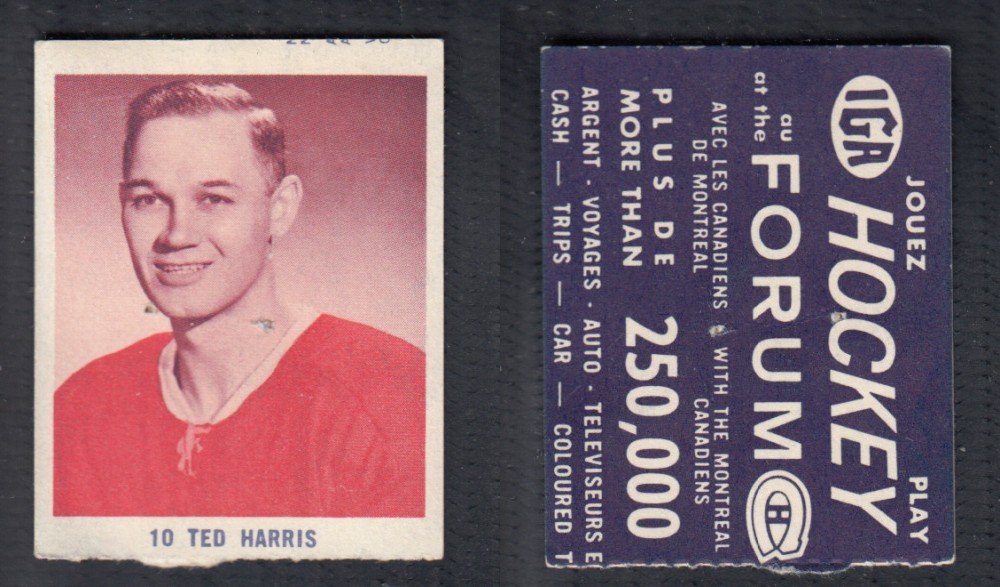 1967-68 IGA MONTREAL CANADIENS HOCKEY CARD #10 T. HARRIS photo 1967-68 IGA MONTREAL CANADIENS HOCKEY CARD #10 T. HARRIS photo