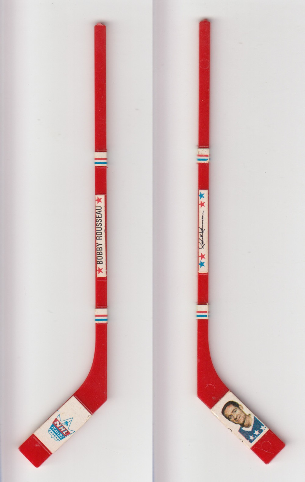 1970-71 POST HOCKEY MINI STICK B. ROUSSEAU photo 1970-71 POST HOCKEY MINI STICK B. ROUSSEAU photo