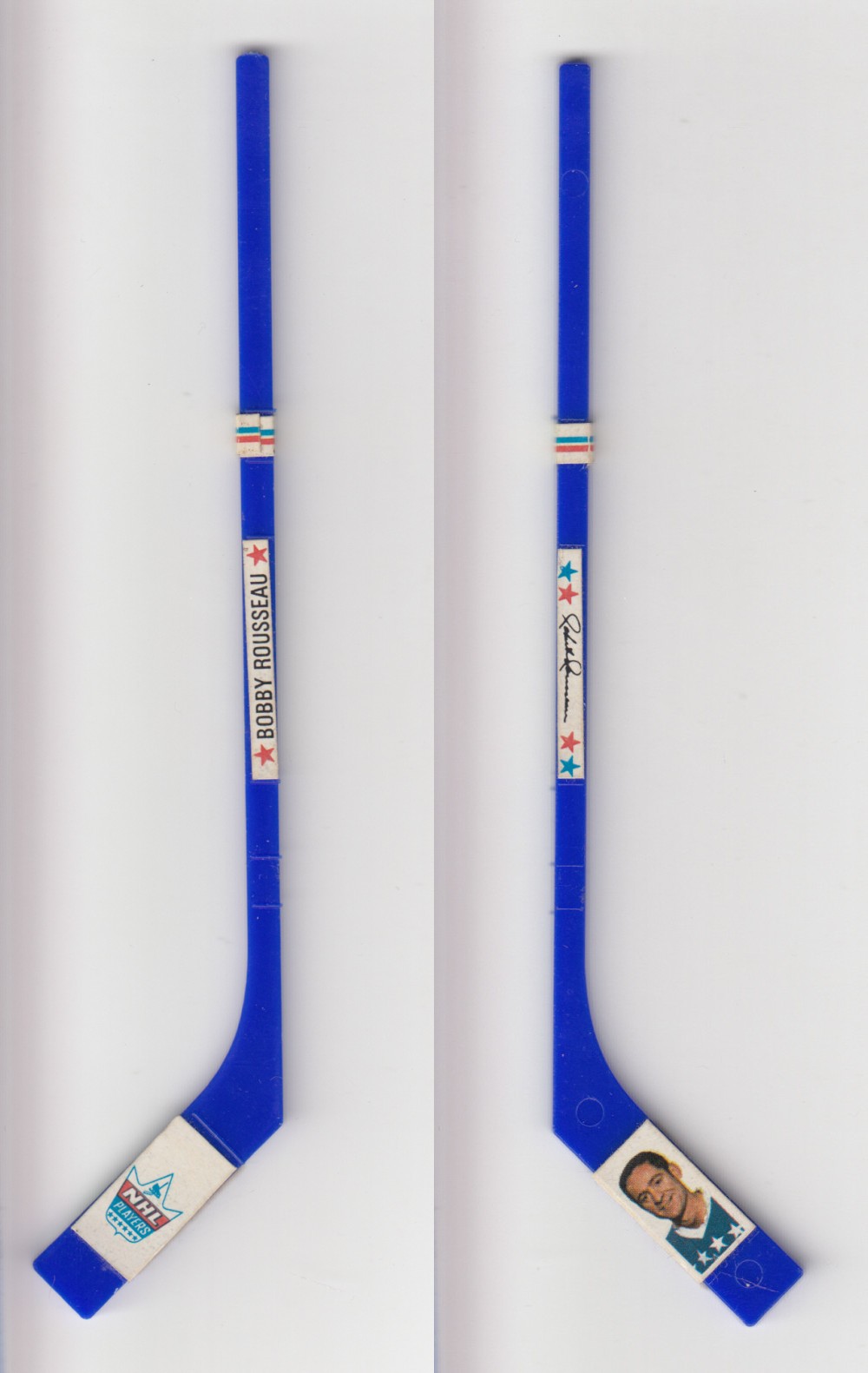 1970-71 POST HOCKEY MINI STICK B. ROUSSEAU photo 1970-71 POST HOCKEY MINI STICK B. ROUSSEAU photo