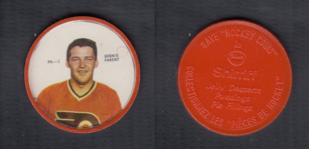 1968-69 SHIRRIFF HOCKEY COIN B. PARENT PH-1 photo 1968-69 SHIRRIFF HOCKEY COIN B. PARENT PH-1 photo