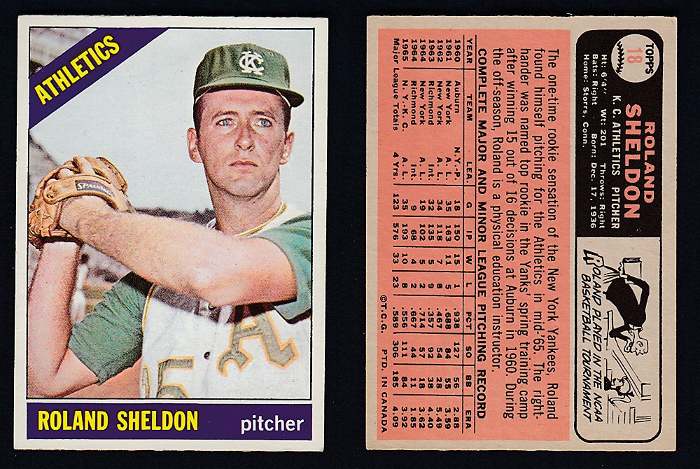 1966 O-PEE-CHEE BASEBALL CARD #18 R. SHELDON photo 1966 O-PEE-CHEE BASEBALL CARD #18 R. SHELDON photo