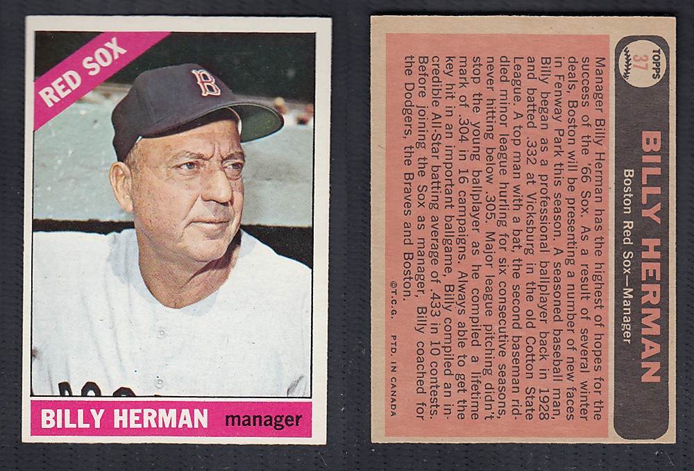 1966 O-PEE-CHEE BASEBALL CARD #37 B. HERMAN photo 1966 O-PEE-CHEE BASEBALL CARD #37 B. HERMAN photo