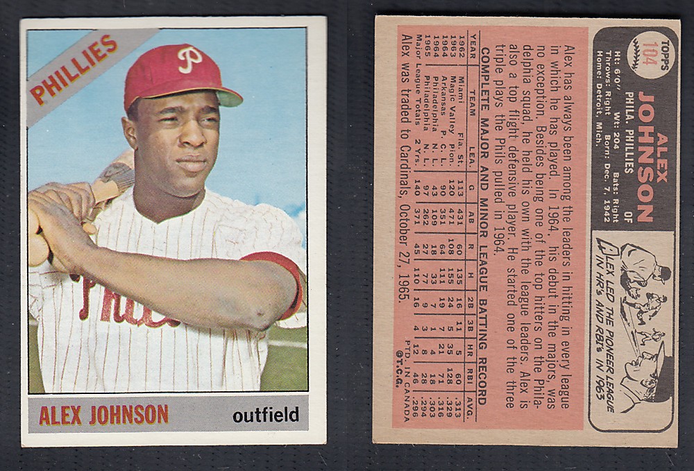 1966 O-PEE-CHEE BASEBALL CARD #104 A. JOHNSON photo 1966 O-PEE-CHEE BASEBALL CARD #104 A. JOHNSON photo