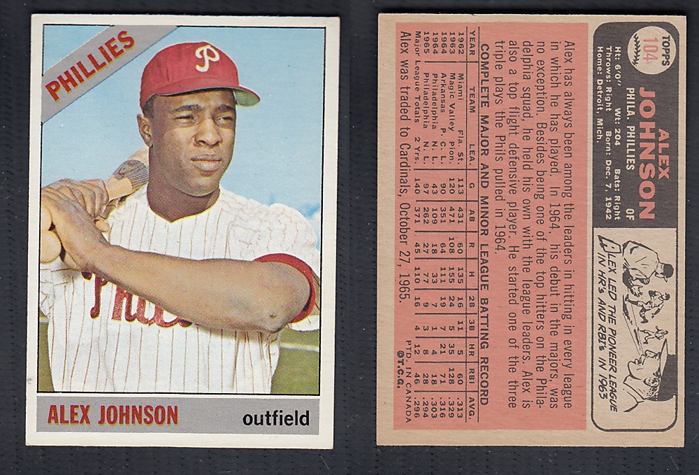 1966 O-PEE-CHEE BASEBALL CARD #104 A. JOHNSON photo 1966 O-PEE-CHEE BASEBALL CARD #104 A. JOHNSON photo