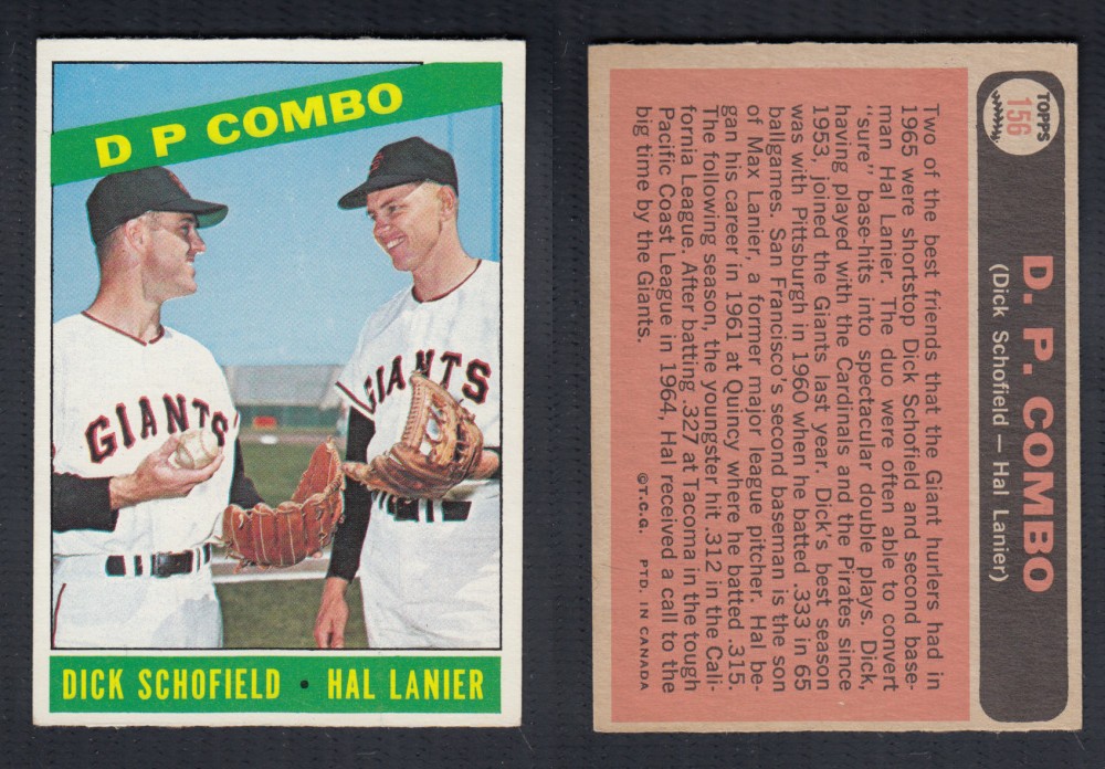 1966 O-PEE-CHEE BASEBALL CARD #156 D P COMBO photo