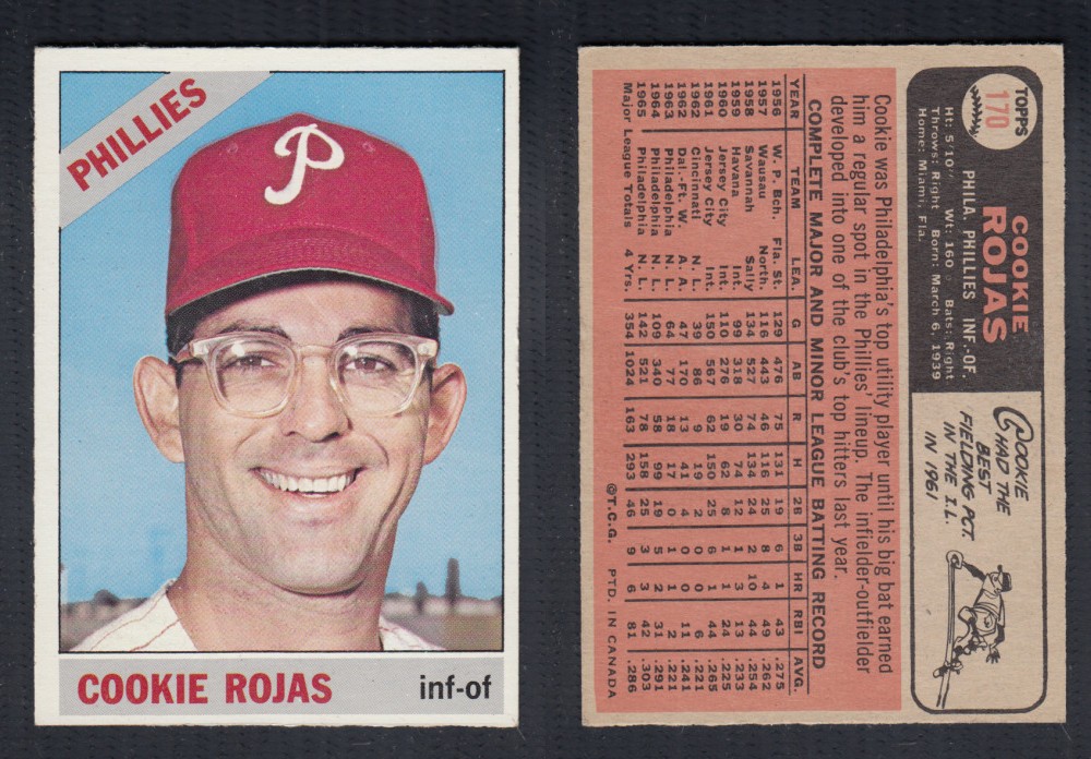 1966 O-PEE-CHEE BASEBALL CARD #170 C. ROJAS photo 1966 O-PEE-CHEE BASEBALL CARD #170 C. ROJAS photo