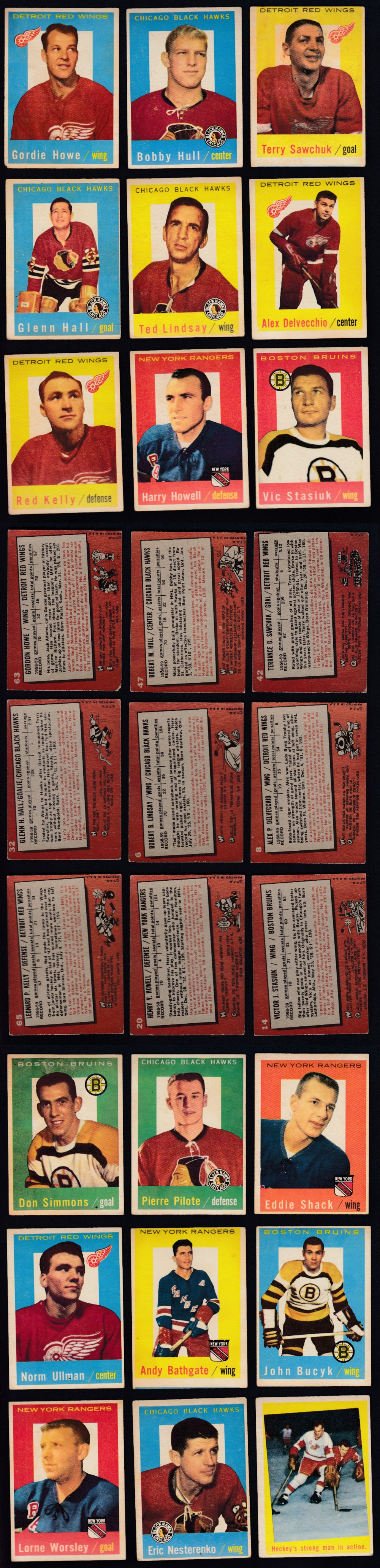 1959-60 TOPPS HOCKEY CARD FULL SET 66/66 photo 1959-60 TOPPS HOCKEY CARD FULL SET 66/66 photo