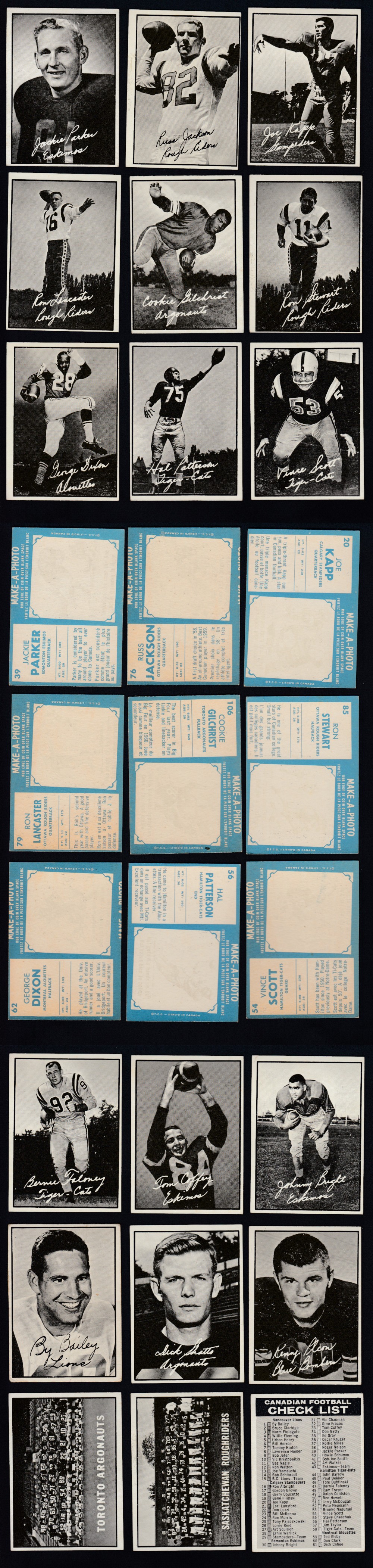 1961 CFL TOPPS FOOTBALL CARD FULL SET 132/132 photo 1961 CFL TOPPS FOOTBALL CARD FULL SET 132/132 photo