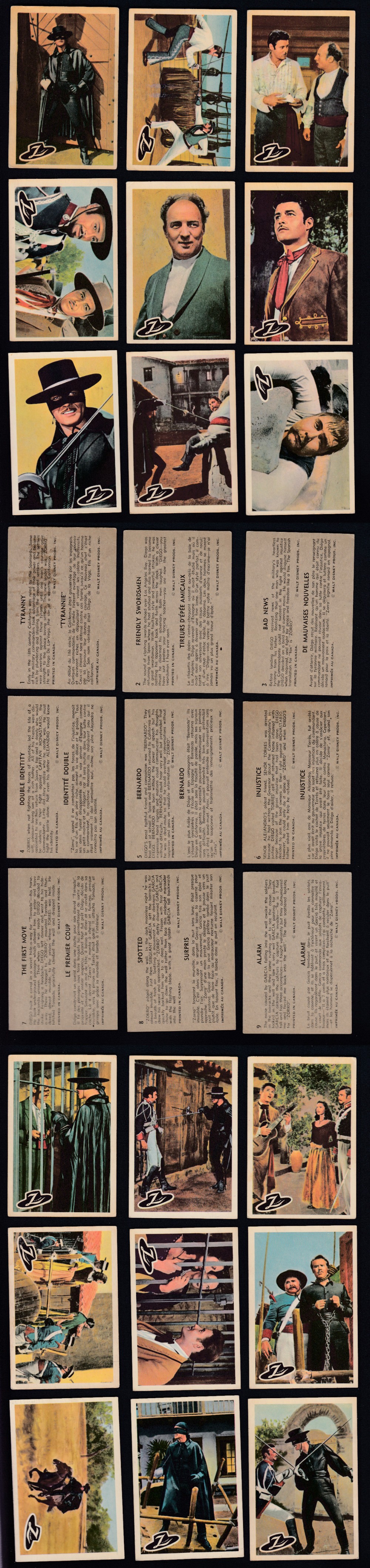 1958 PARKHURST ZORRO CARD FULL SET 50/50 photo 1958 PARKHURST ZORRO CARD FULL SET 50/50 photo
