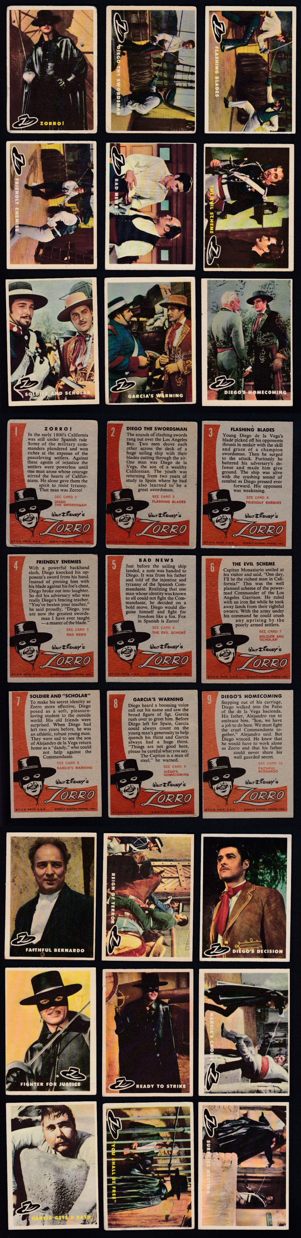 1958 TOPPS ZORRO CARD FULL SET 88/88 photo 1958 TOPPS ZORRO CARD FULL SET 88/88 photo