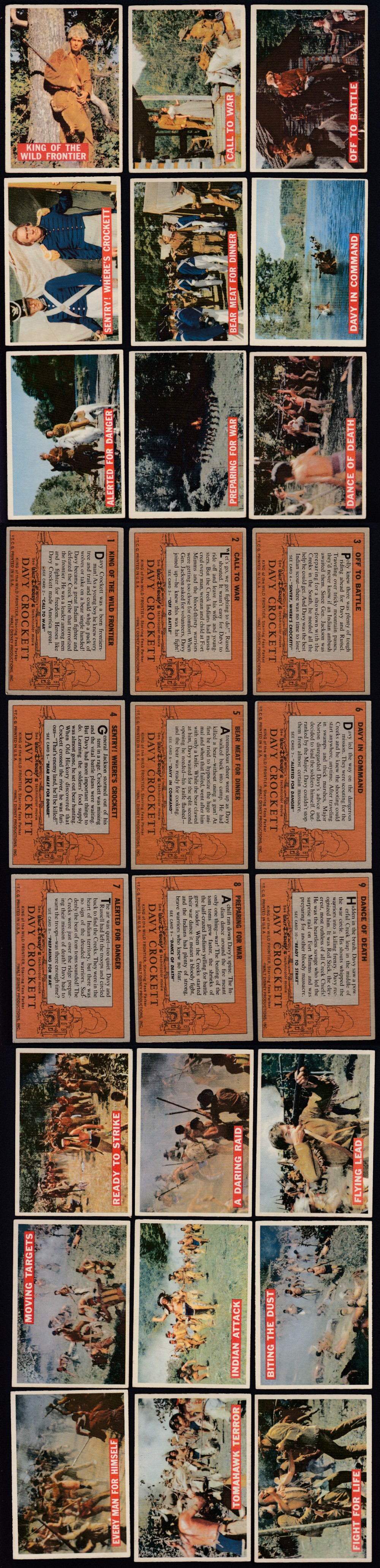 1956 TOPPS DAVY CROCKETT CARD FULL SET 80/80 photo 1956 TOPPS DAVY CROCKETT CARD FULL SET 80/80 photo