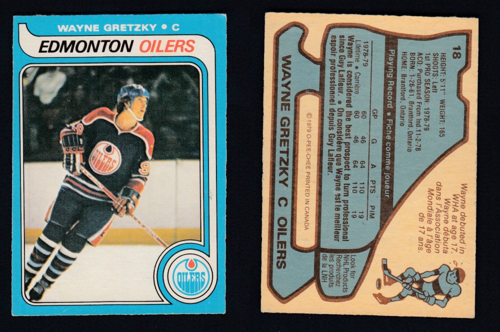 1979-80 O-PEE-CHEE HOCKEY CARD #18 W. GRETZKY ROOKIE CARD photo 1979-80 O-PEE-CHEE HOCKEY CARD #18 W. GRETZKY ROOKIE CARD photo