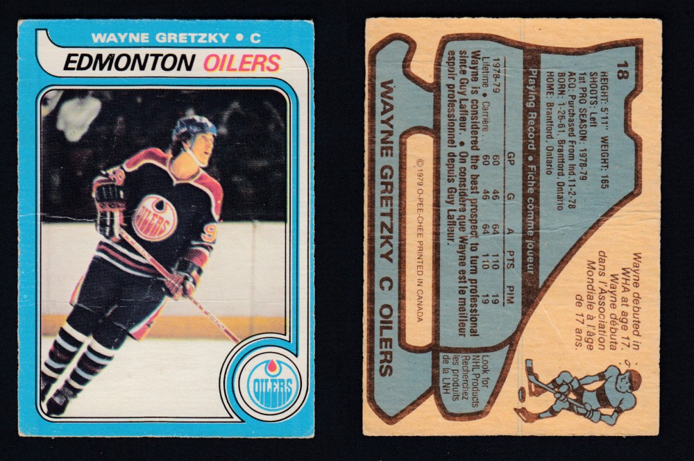 1979-80 O-PEE-CHEE HOCKEY CARD #18 W. GRETZKY ROOKIE CARD photo 1979-80 O-PEE-CHEE HOCKEY CARD #18 W. GRETZKY ROOKIE CARD photo