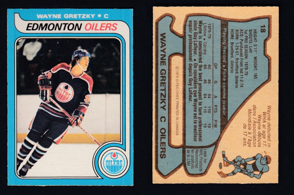 1979-80 O-PEE-CHEE HOCKEY CARD #18 W. GRETZKY ROOKIE CARD photo 1979-80 O-PEE-CHEE HOCKEY CARD #18 W. GRETZKY ROOKIE CARD photo