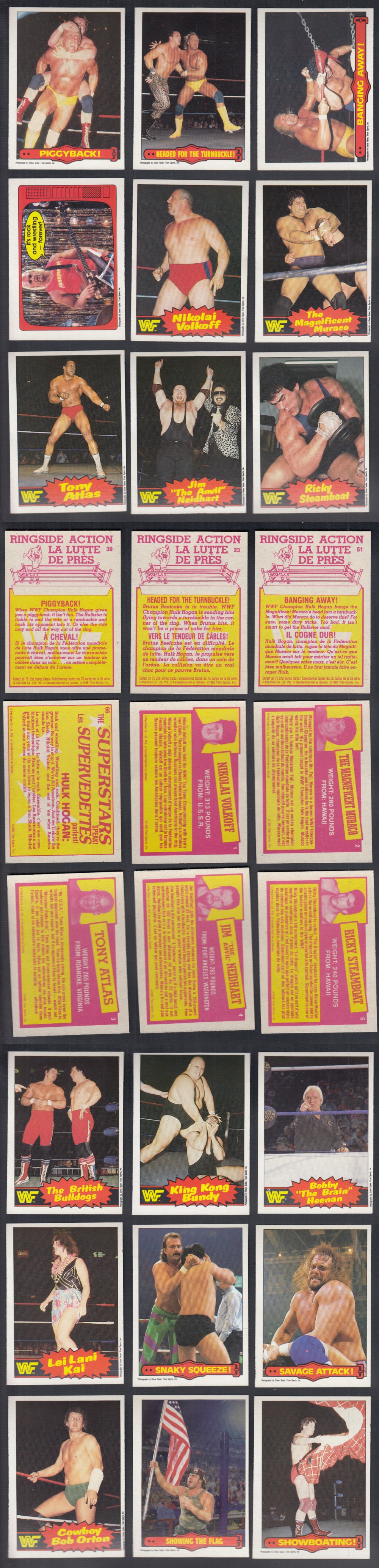 1985 O-PEE-CHEE WWF WRESTLING CARD SERIES 2 FULL SET 75/75 photo 1985 O-PEE-CHEE WWF WRESTLING CARD SERIES 2 FULL SET 75/75 photo