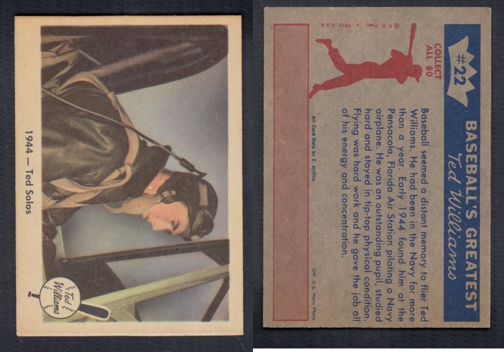 1959 FLEER TED WILLIAMS BASEBALL CARD #22 photo 1959 FLEER TED WILLIAMS BASEBALL CARD #22 photo