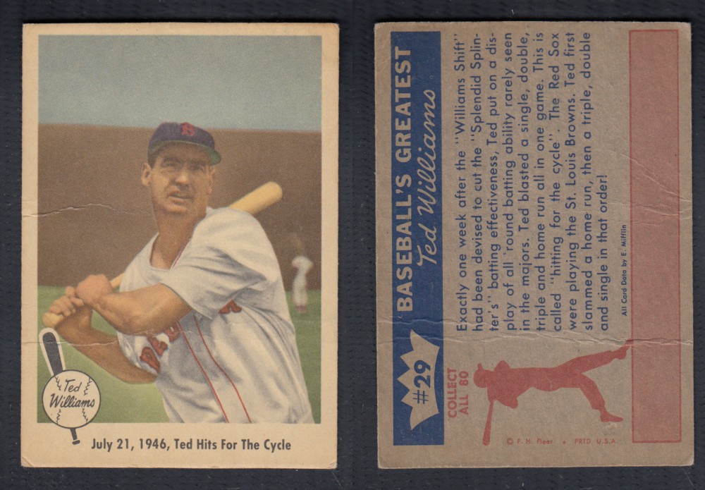 1959 FLEER TED WILLIAMS BASEBALL CARD #29 photo