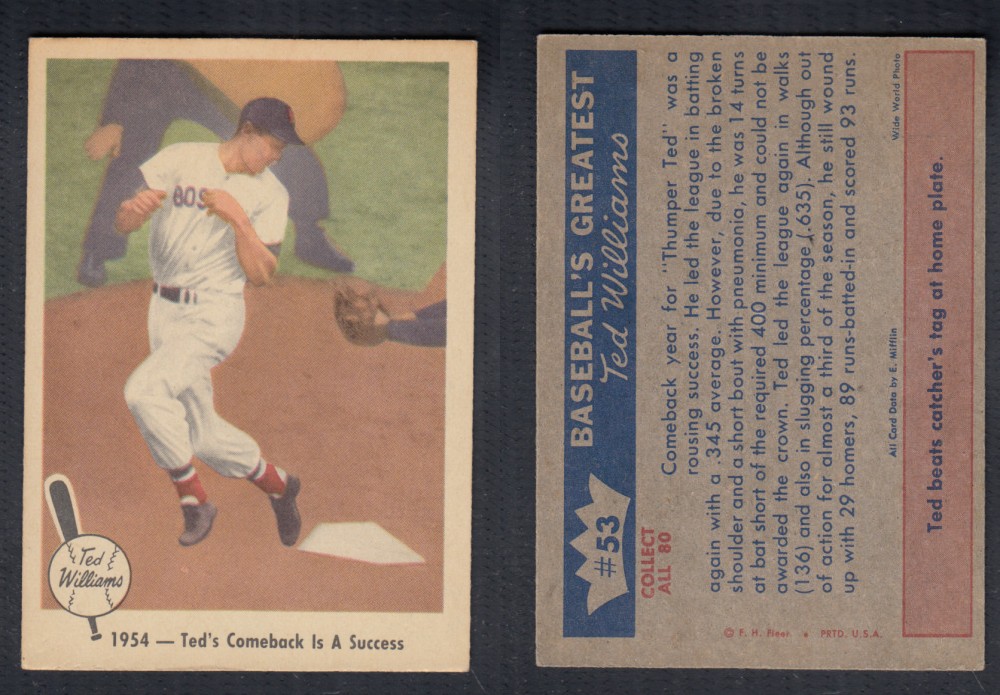 1959 FLEER TED WILLIAMS BASEBALL CARD #53 photo 1959 FLEER TED WILLIAMS BASEBALL CARD #53 photo