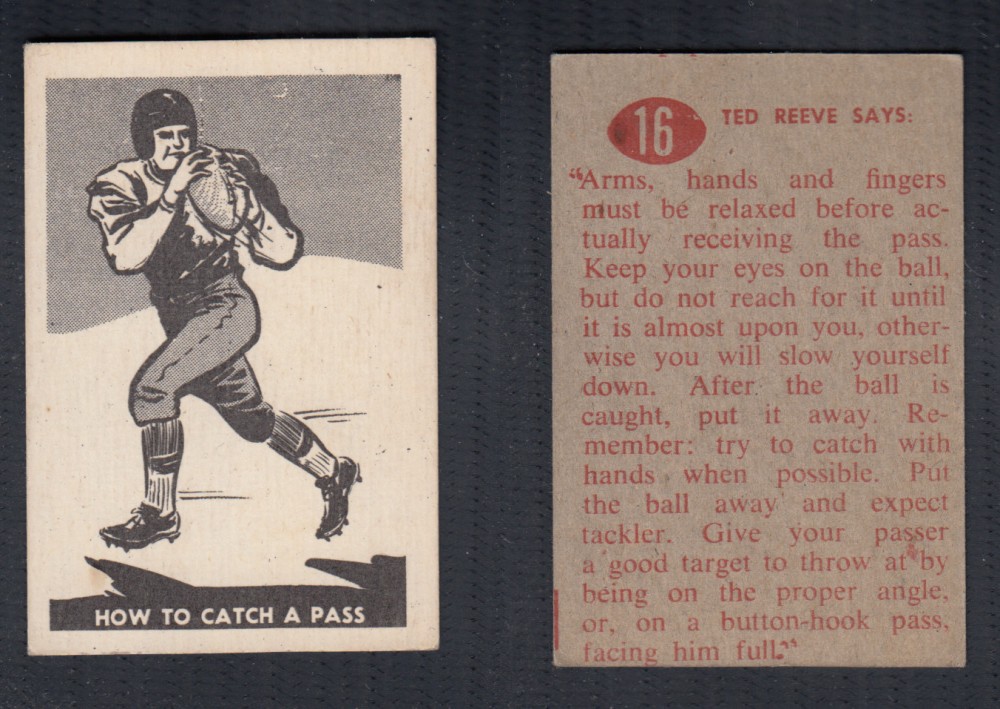 1952 CFL PARKHURST FOOTBALL CARD #16 HOW TO CATCH A PASS photo 1952 CFL PARKHURST FOOTBALL CARD #16 HOW TO CATCH A PASS photo