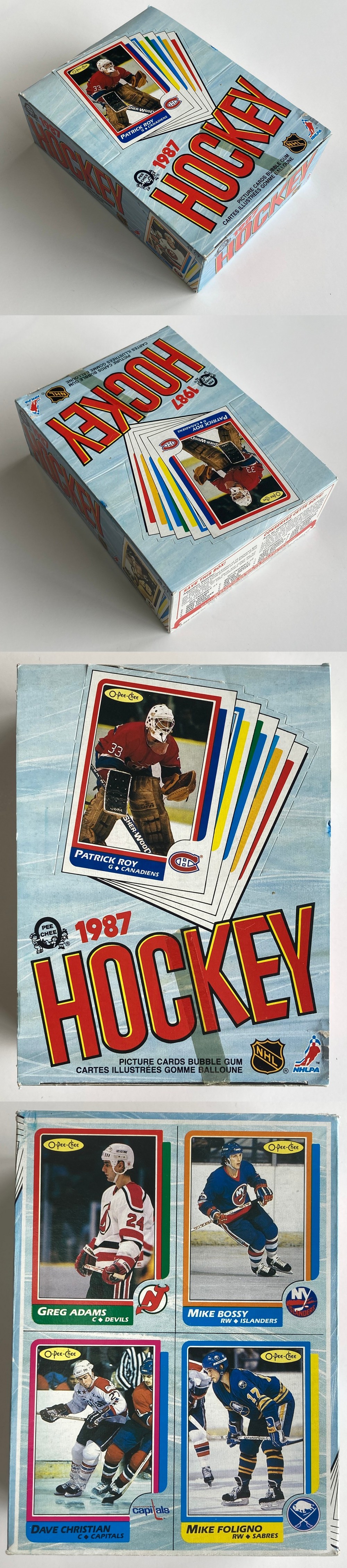 1986-87 O-PEE-CHEE HOCKEY CARD DISPLAY BOX photo 1986-87 O-PEE-CHEE HOCKEY CARD DISPLAY BOX photo