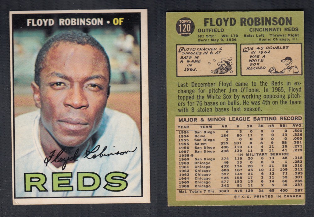 1967 O-PEE-CHEE BASEBALL CARD #120 F. ROBINSON photo 1967 O-PEE-CHEE BASEBALL CARD #120 F. ROBINSON photo