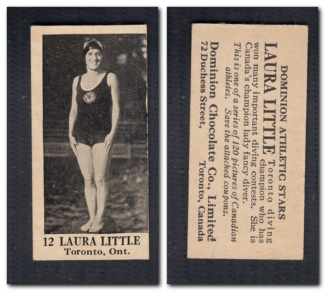 1925 V31 DOMINION CHOCOLATE #12 L. LITTLE DIVING CARD photo 1925 V31 DOMINION CHOCOLATE #12 L. LITTLE DIVING CARD photo