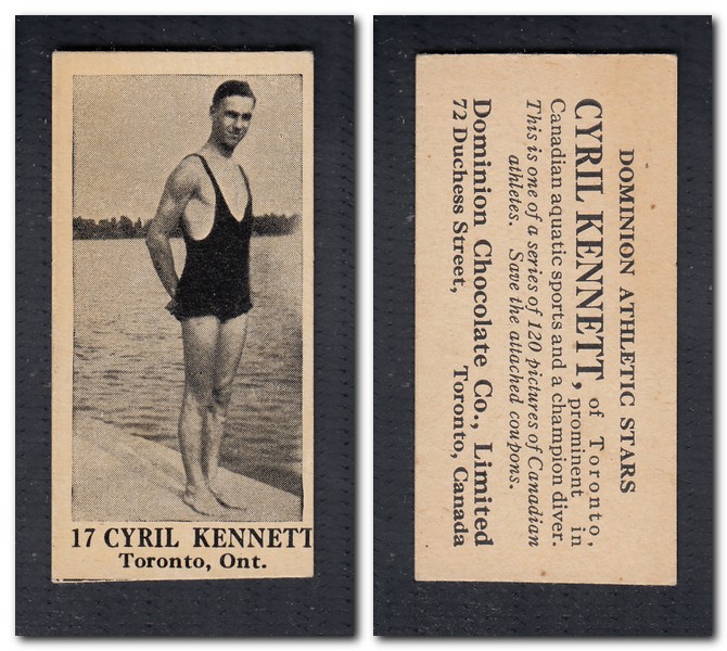1925 V31 DOMINION CHOCOLATE #17 C. KENNETT DIVING CARD photo 1925 V31 DOMINION CHOCOLATE #17 C. KENNETT DIVING CARD photo
