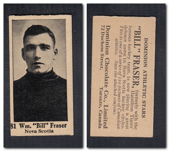 1925 V31 DOMINION CHOCOLATE #81 WM. B. FRASER HOCKEY CARD photo 1925 V31 DOMINION CHOCOLATE #81 WM. B. FRASER HOCKEY CARD photo