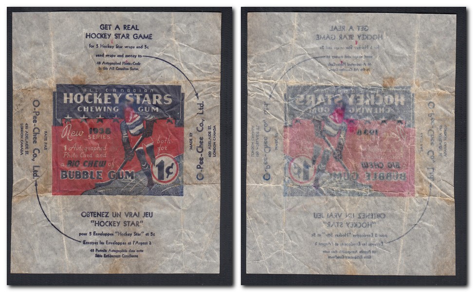 1937-1938 O-PEE-CHEE HOCKEY CARD WRAPPER photo