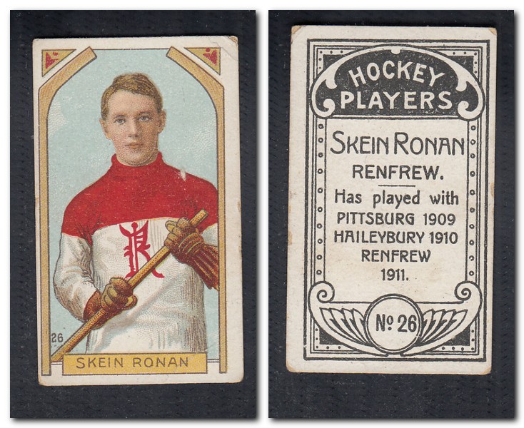 1911-12 C55 IMPERIAL TOBACCO HOCKEY CARD #26 S. RONAN photo 1911-12 C55 IMPERIAL TOBACCO HOCKEY CARD #26 S. RONAN photo