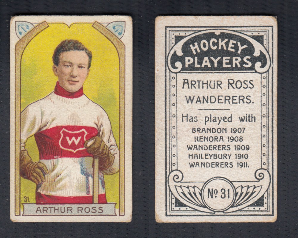 1911-12 C55 IMPERIAL TOBACCO HOCKEY CARD #31 A. ROSS photo 1911-12 C55 IMPERIAL TOBACCO HOCKEY CARD #31 A. ROSS photo