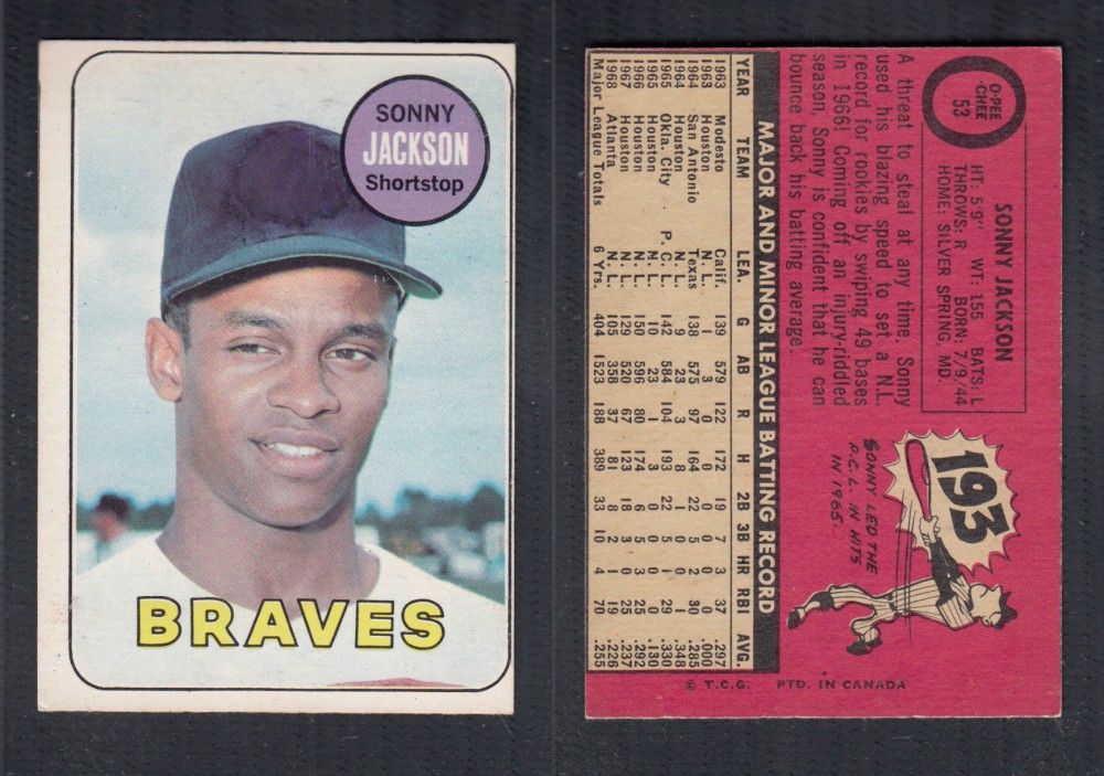 1969 O-PEE-CHEE BASEBALL CARD #53 S. JACKSON photo 1969 O-PEE-CHEE BASEBALL CARD #53 S. JACKSON photo