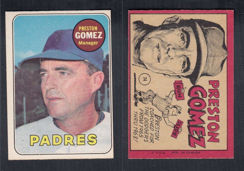 1969 O-PEE-CHEE BASEBALL CARD #74 P. GOMEZ photo 1969 O-PEE-CHEE BASEBALL CARD #74 P. GOMEZ photo