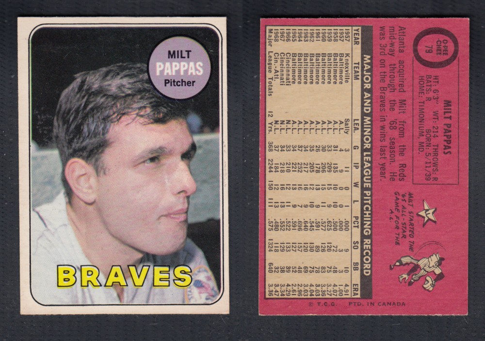 1969 O-PEE-CHEE BASEBALL CARD #79 M. PAPPAS photo 1969 O-PEE-CHEE BASEBALL CARD #79 M. PAPPAS photo