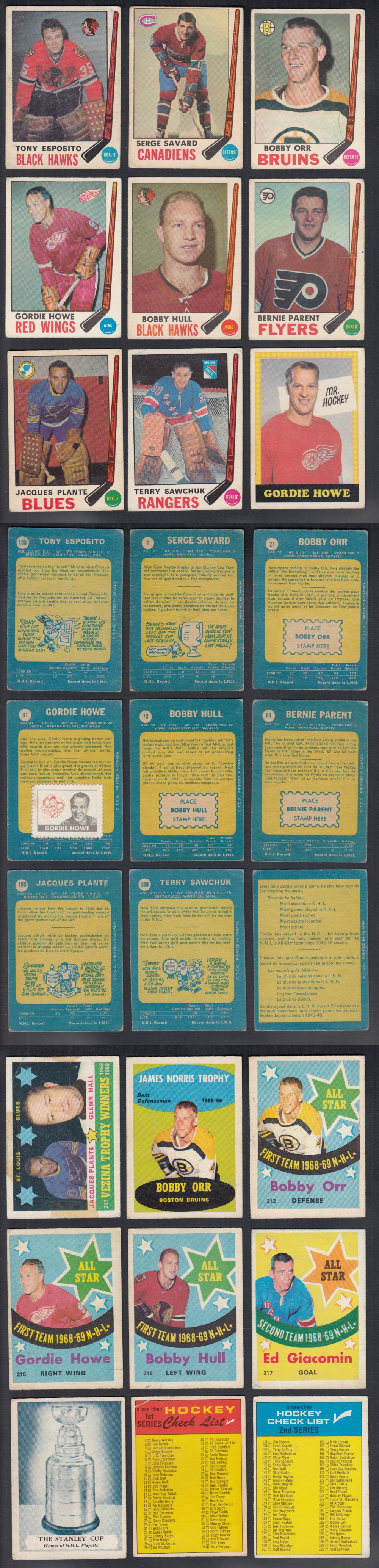 1969-70 O-PEE-CHEE HOCKEY CARD FULL SET 231/231 photo 1969-70 O-PEE-CHEE HOCKEY CARD FULL SET 231/231 photo