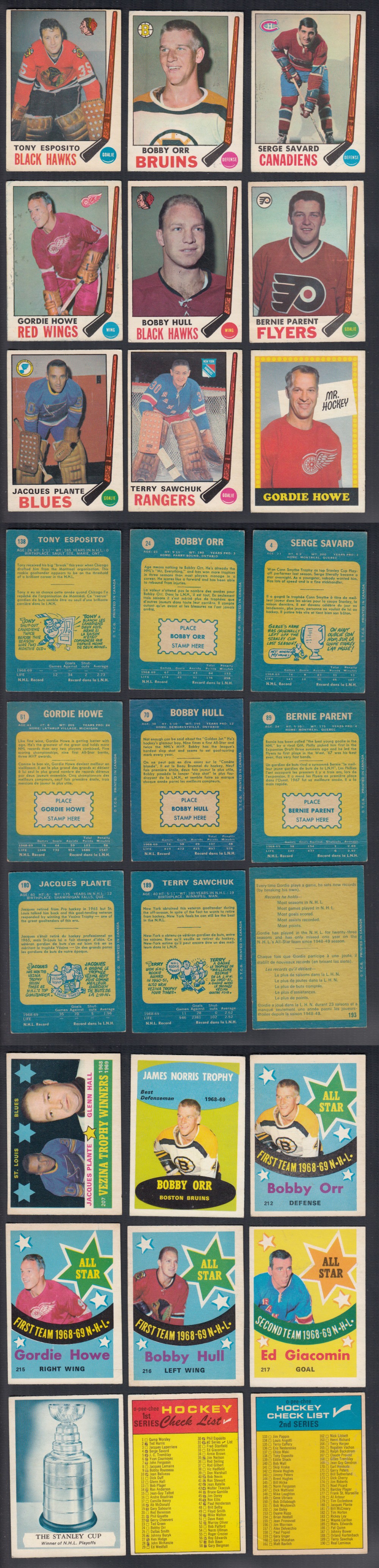 1969-70 O-PEE-CHEE HOCKEY CARD FULL SET 231/231 photo 1969-70 O-PEE-CHEE HOCKEY CARD FULL SET 231/231 photo