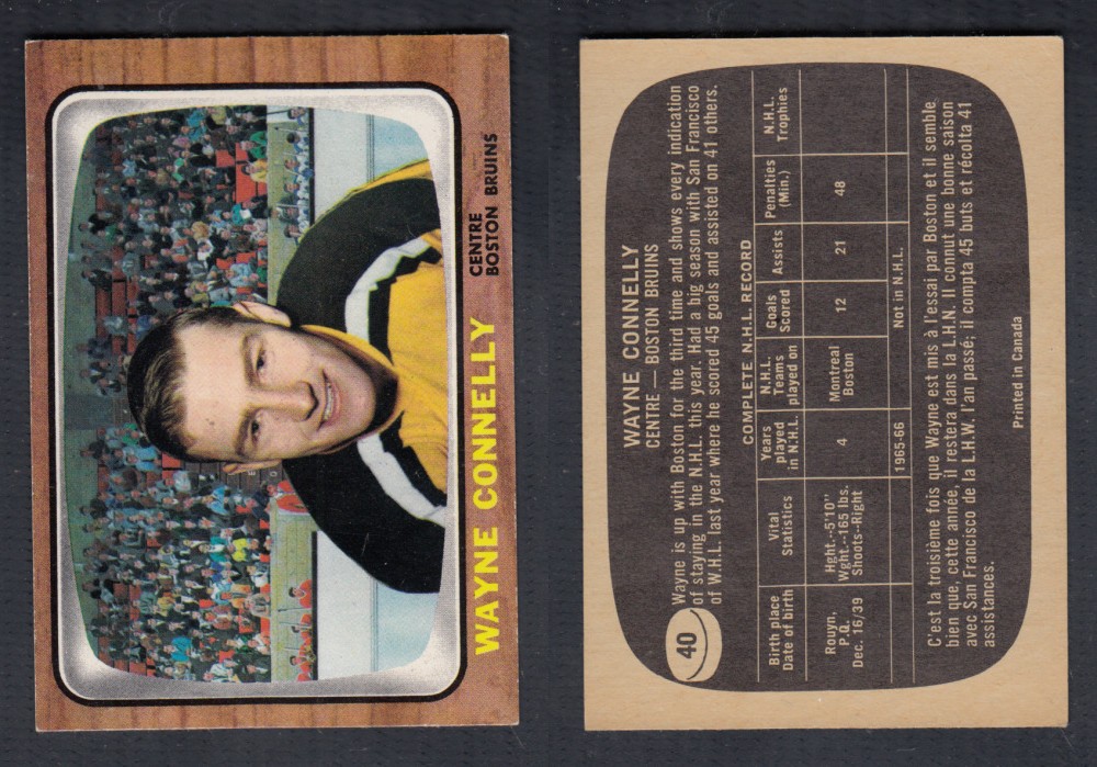1966-67 TOPPS HOCKEY CARD #40 W. CONNELLY photo 1966-67 TOPPS HOCKEY CARD #40 W. CONNELLY photo